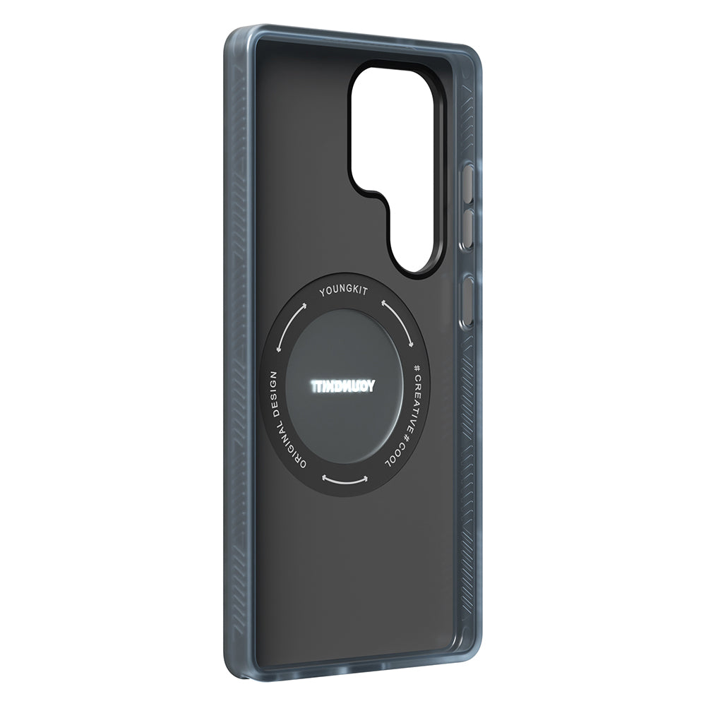 Galaxy S25 Ultra Kılıf M-safe Şarj Özellikli Youngkit 360° Standlı Starship Serisi Kılıf