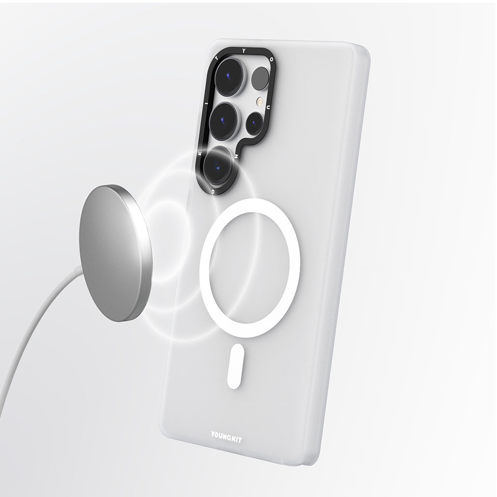 Galaxy S25 Ultra Kılıf M-safe Şarj Özellikli Youngkit Hidden Sand Serisi Kılıf