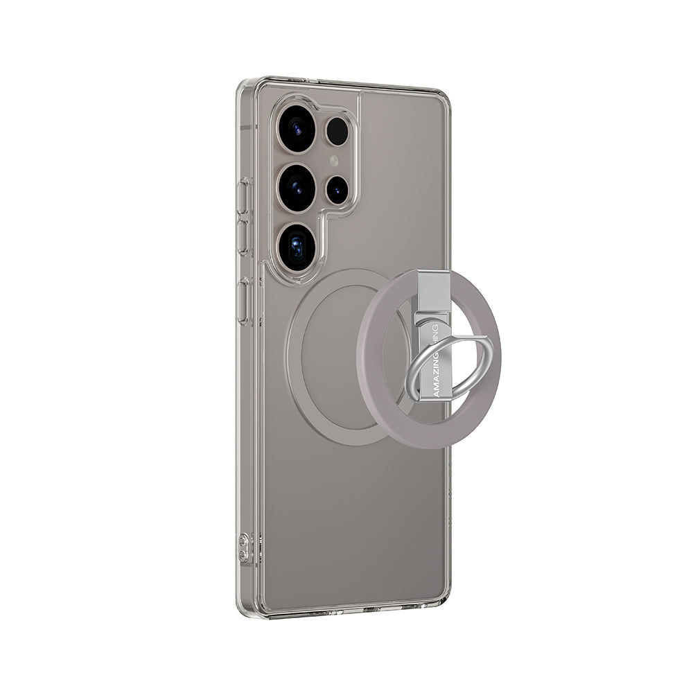 Galaxy S25 Ultra Kılıf M-safe Şarj Özellikli Yüzük Standlı Amazingthing Minimal Grip Serisi Kılıf