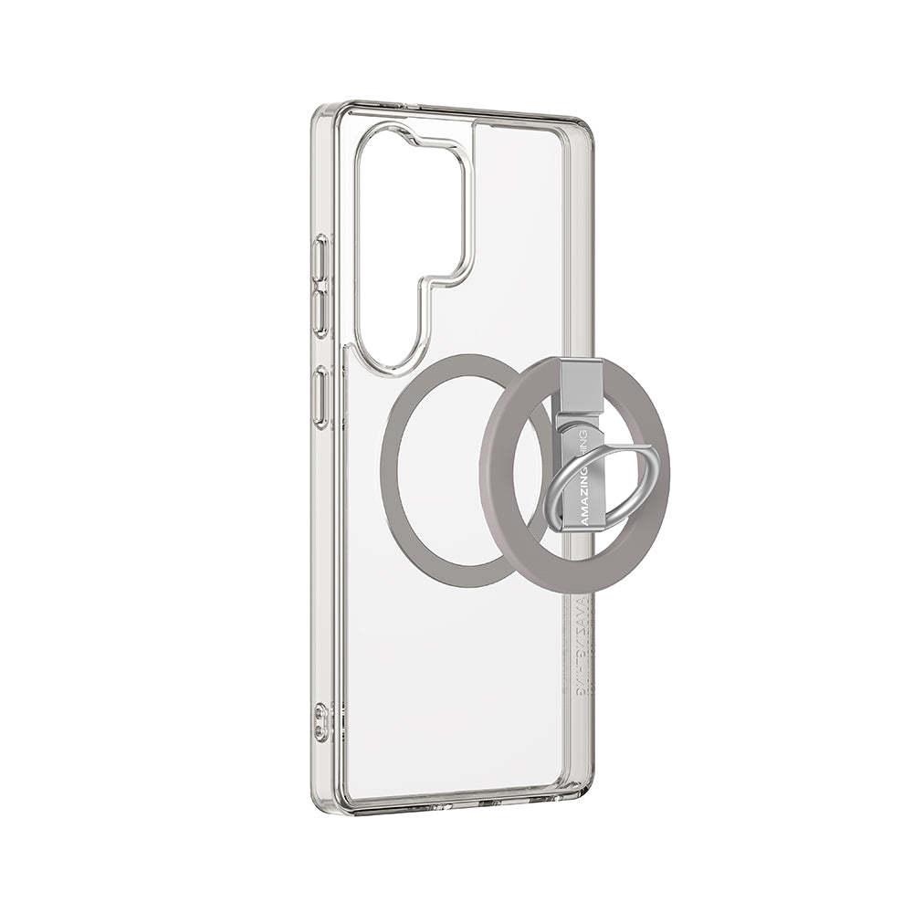 Galaxy S25 Ultra Kılıf M-safe Şarj Özellikli Yüzük Standlı Amazingthing Minimal Grip Serisi Kılıf
