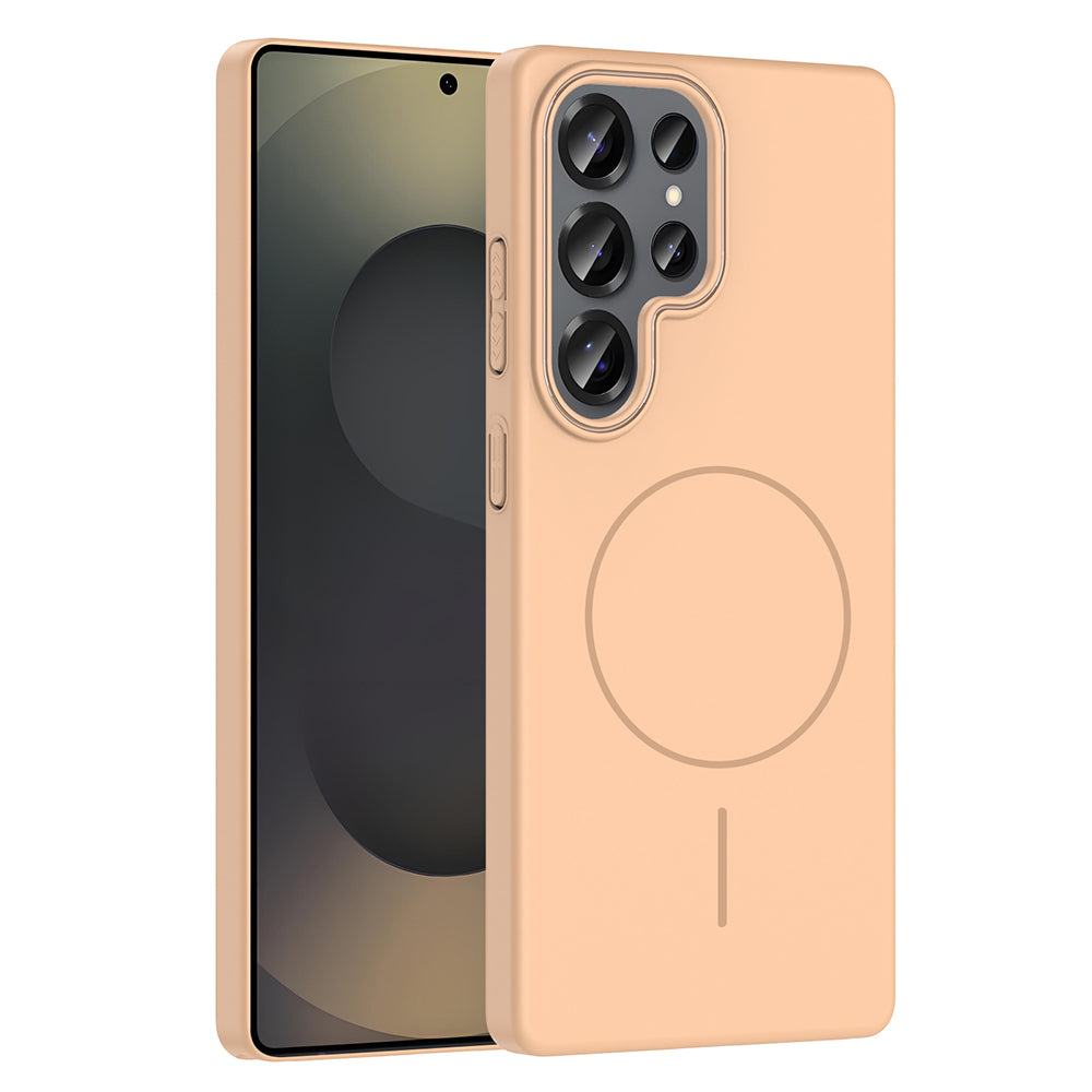 Galaxy S25 Ultra Kılıf M-safe Şarj Özellikli Zore Ruby Sert Kılıf