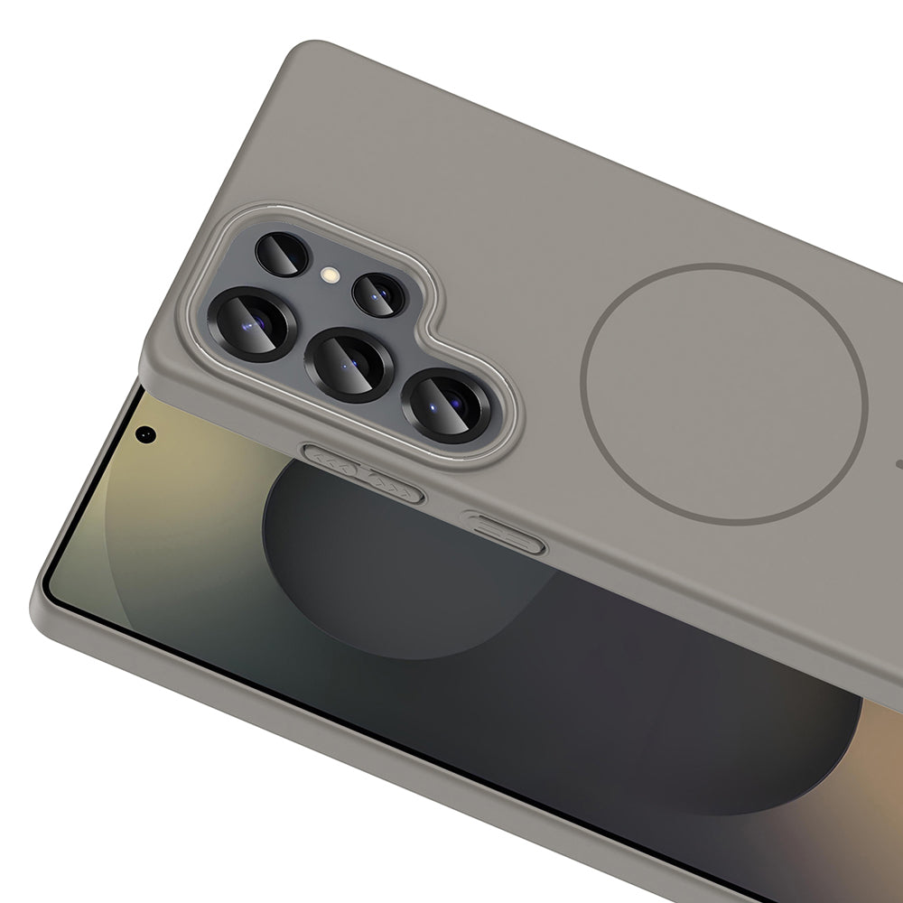 Galaxy S25 Ultra Kılıf M-safe Şarj Özellikli Zore Ruby Sert Kılıf