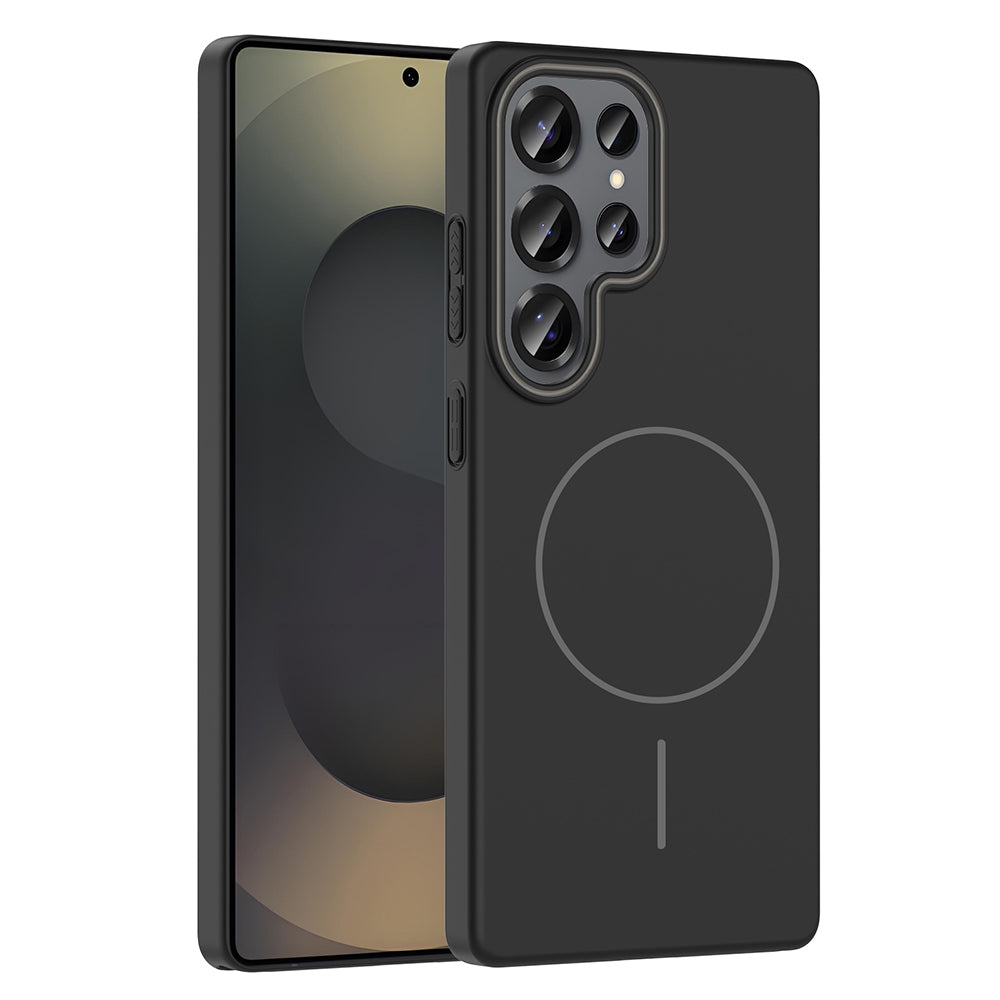 Galaxy S25 Ultra Kılıf M-safe Şarj Özellikli Zore Ruby Sert Kılıf