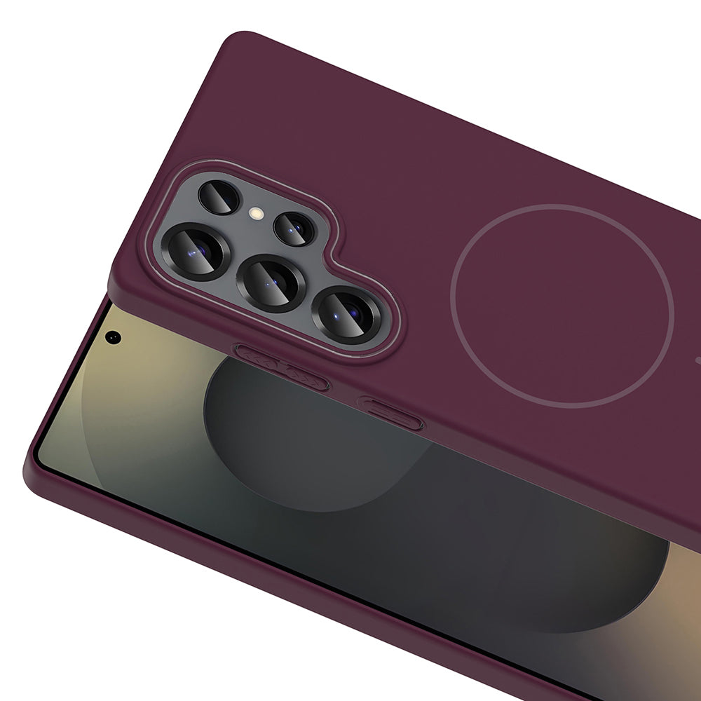 Galaxy S25 Ultra Kılıf M-safe Şarj Özellikli Zore Ruby Sert Kılıf