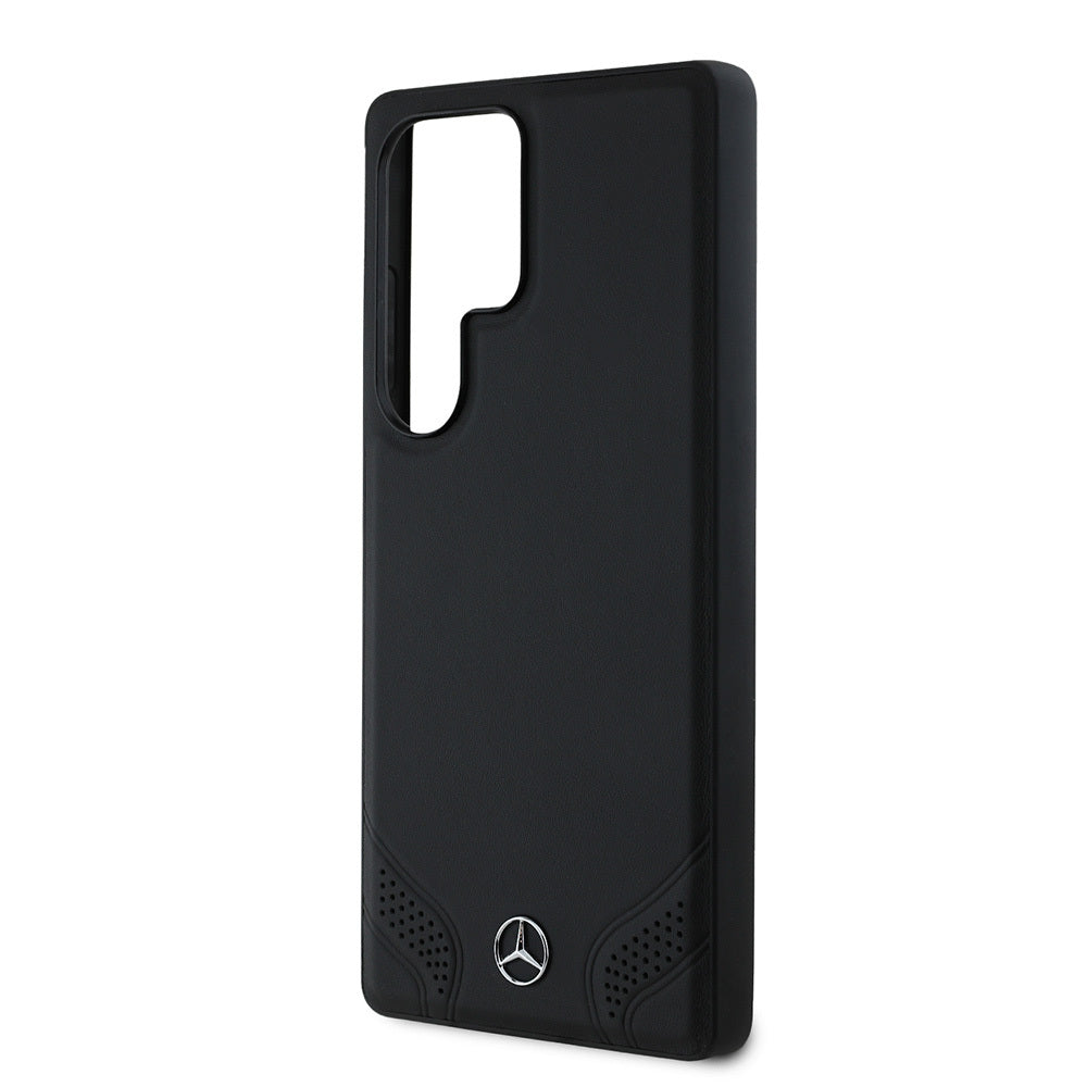 Galaxy S25 Ultra Kılıf Mercedes Benz Orijinal Lisanslı M-safe Şarj Özellikli Deri Dizayn Sade Kılıf