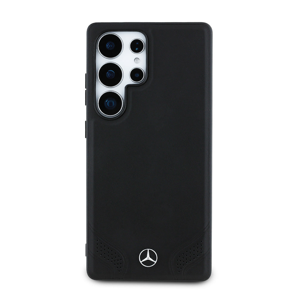 Galaxy S25 Ultra Kılıf Mercedes Benz Orijinal Lisanslı M-safe Şarj Özellikli Deri Dizayn Sade Kılıf