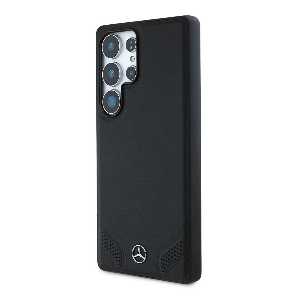 Galaxy S25 Ultra Kılıf Mercedes Benz OrijinalLisanslı M-safe Şarj Özellikli Deri Dizayn Sade Kılıf