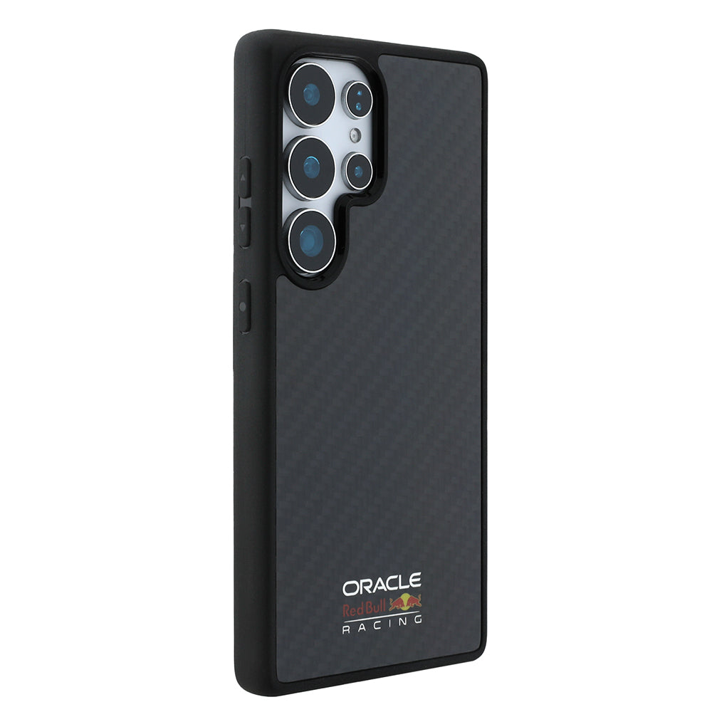 Galaxy S25 Ultra Kılıf Redbull Orijinal Lisanslı M-safe Şarj Özellikli Karbon Fiber Tasarımlı Parlayan Logolu Kılıf