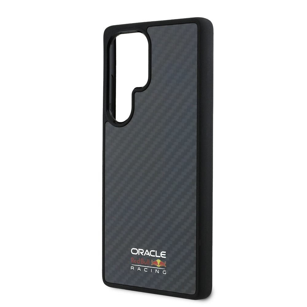 Galaxy S25 Ultra Kılıf Redbull Orijinal Lisanslı M-safe Şarj Özellikli Karbon Fiber Tasarımlı Parlayan Logolu Kılıf