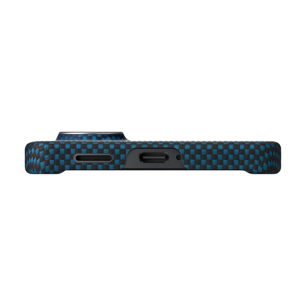 Galaxy S26 Kılıf M-safe Şarj Özellikli Aramid Karbon Fiber Pitaka Tactile Woven Sunset-Moonrise Serisi Kılıf