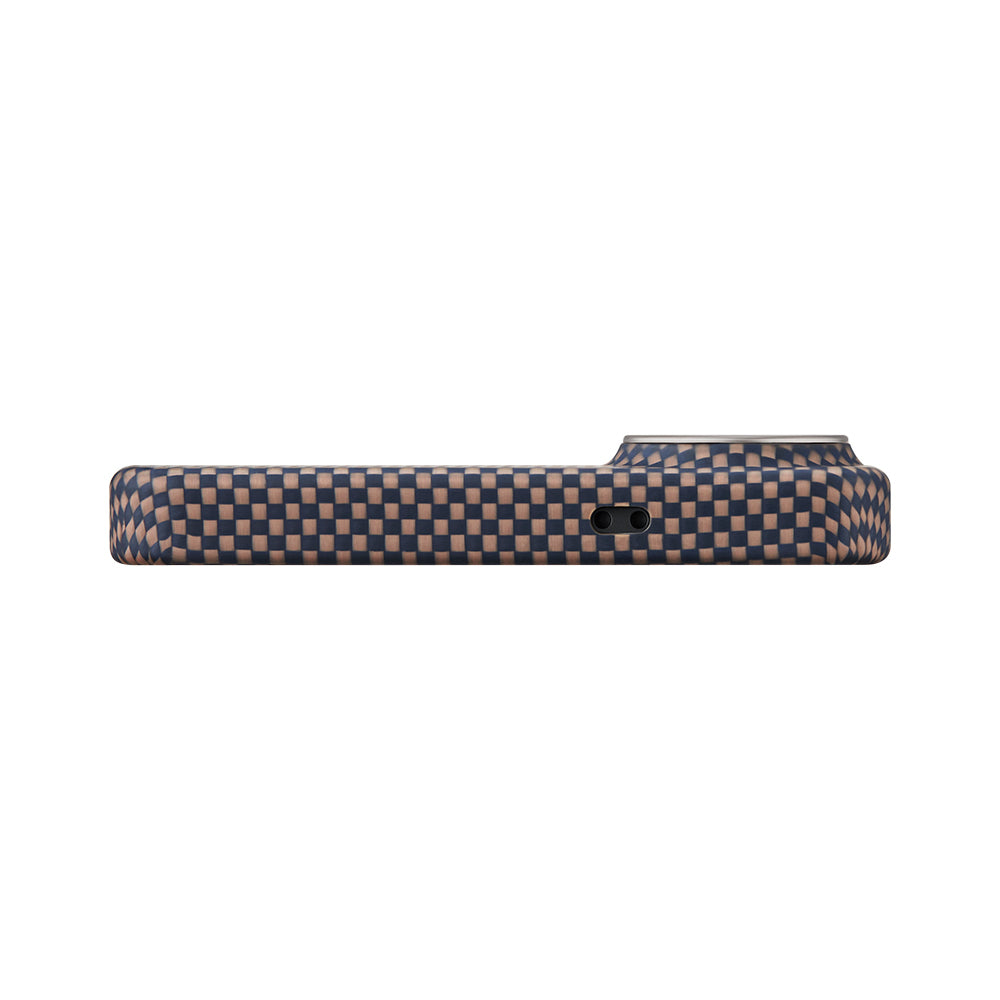 Galaxy S26 Kılıf M-safe Şarj Özellikli Aramid Karbon Fiber Pitaka Tactile Woven Sunset-Moonrise Serisi Kılıf