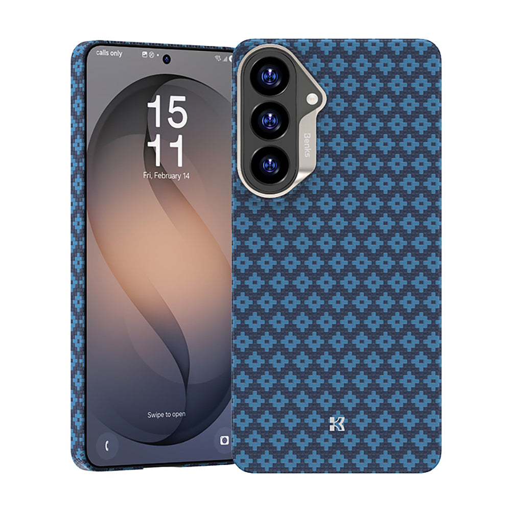 Galaxy S26 Kılıf M-Safe Şarj Özellikli Benks ArmorAir ArmorGrid Serisi Kevlar Karbon Kılıf