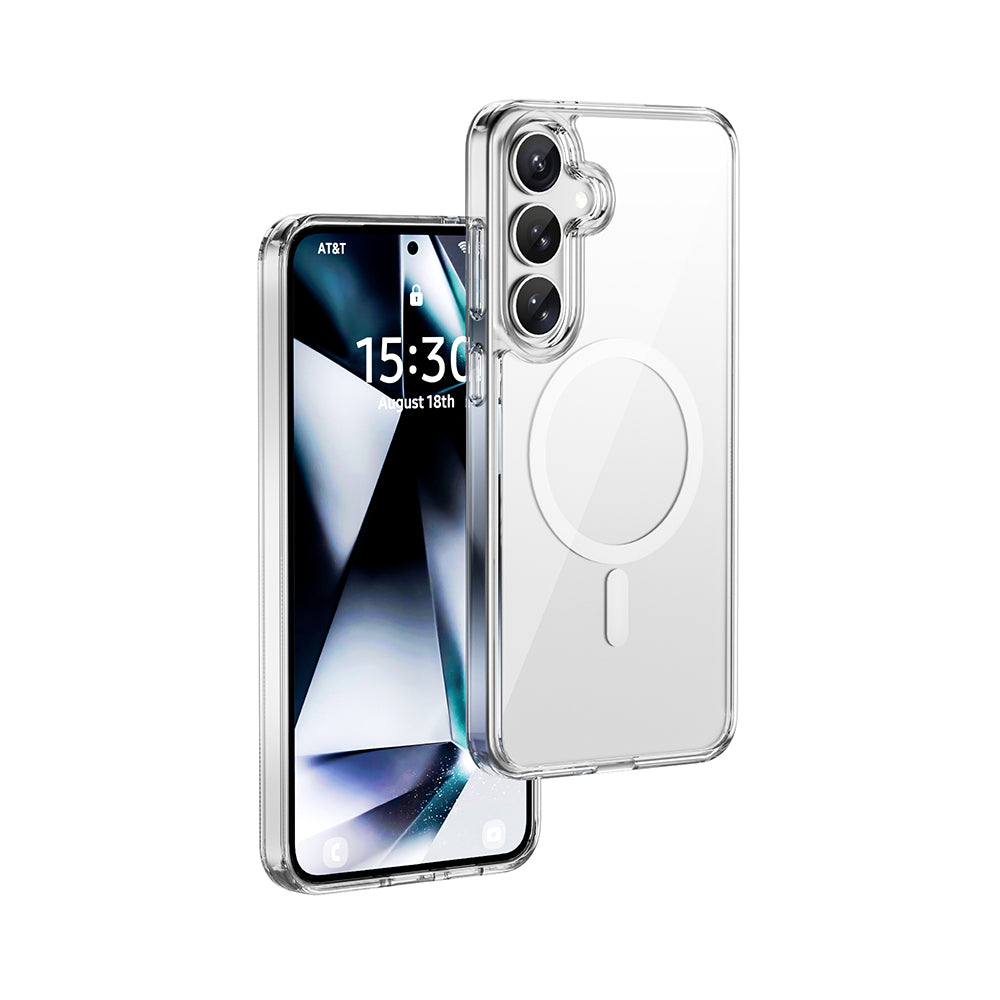Galaxy S26 Kılıf Wiwu MCC-101 iShield Pro Serisi M-safe Şarj Özellikli Crystal Sert PC Kılıf