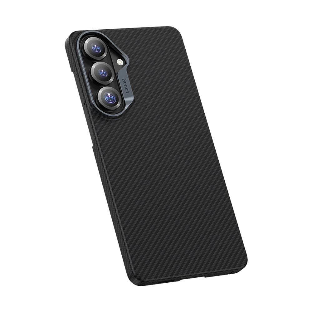 Galaxy S26 Plus Kılıf Benks M-safe Şarj Özellikli Magnetik ArmorAir 600D Kevlar Karbon Fiber Kılıf