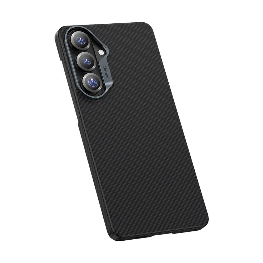 Galaxy S26 Plus Kılıf Benks M-safe Şarj Özellikli Magnetik ArmorAir 600D Kevlar Karbon Fiber Kılıf