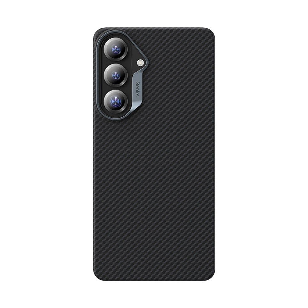 Galaxy S26 Plus Kılıf Benks M-safe Şarj Özellikli Magnetik ArmorAir 600D Kevlar Karbon Fiber Kılıf
