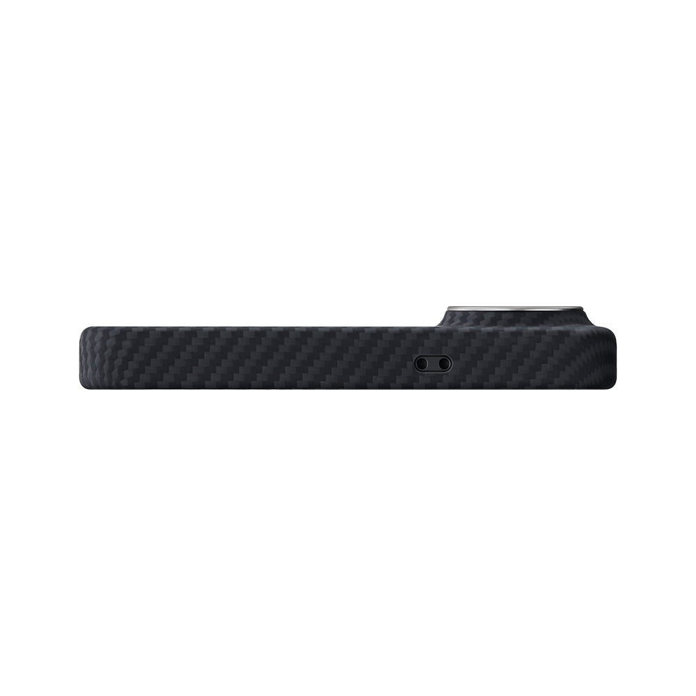 Galaxy S26 Plus Kılıf M-safe Şarj Özellikli 600D Aramid Karbon Fiber Pitaka Edge Serisi Black-Grey Twill Kılıf