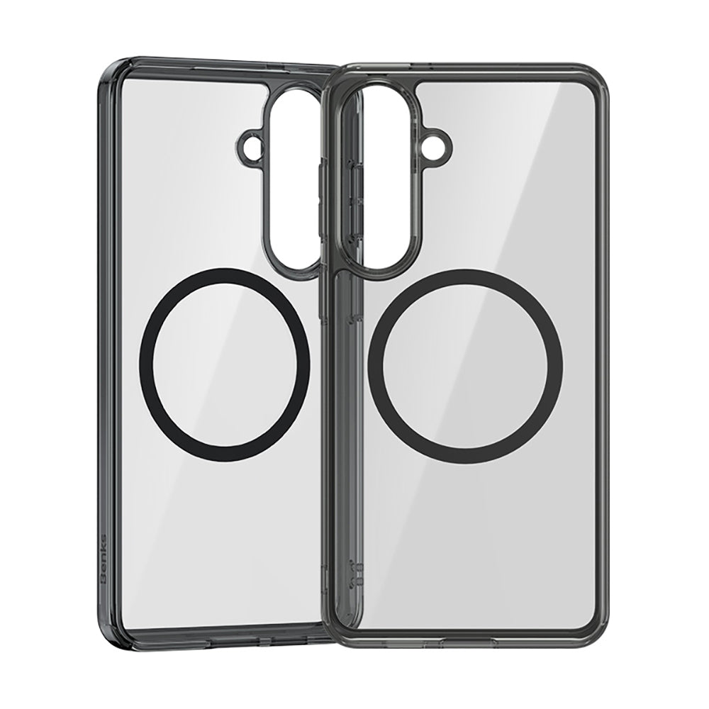 Galaxy S26 Plus Kılıf M-safe Şarj Özellikli Benks Crystal Serisi Şeffaf Kılıf