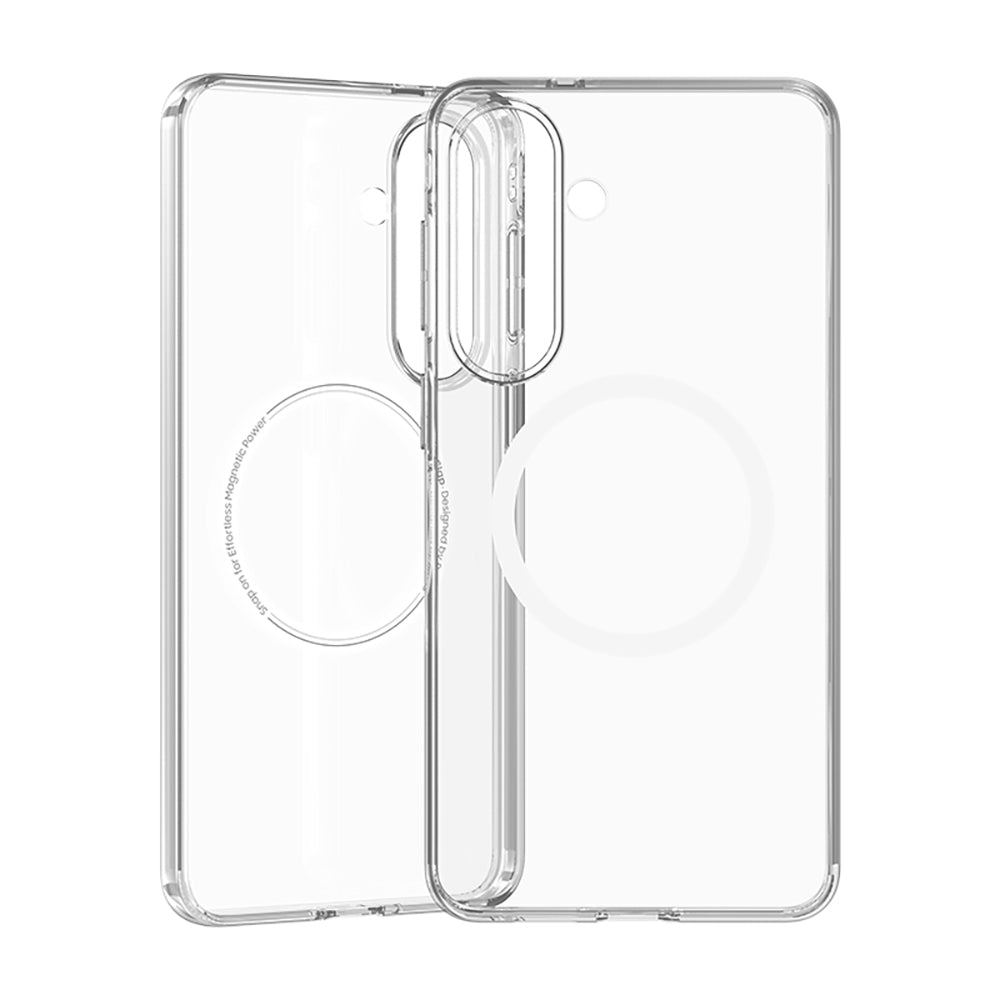 Galaxy S26 Plus Kılıf M-safe Şarj Özellikli Benks Magnetik Crystal Serisi Şeffaf Kılıf