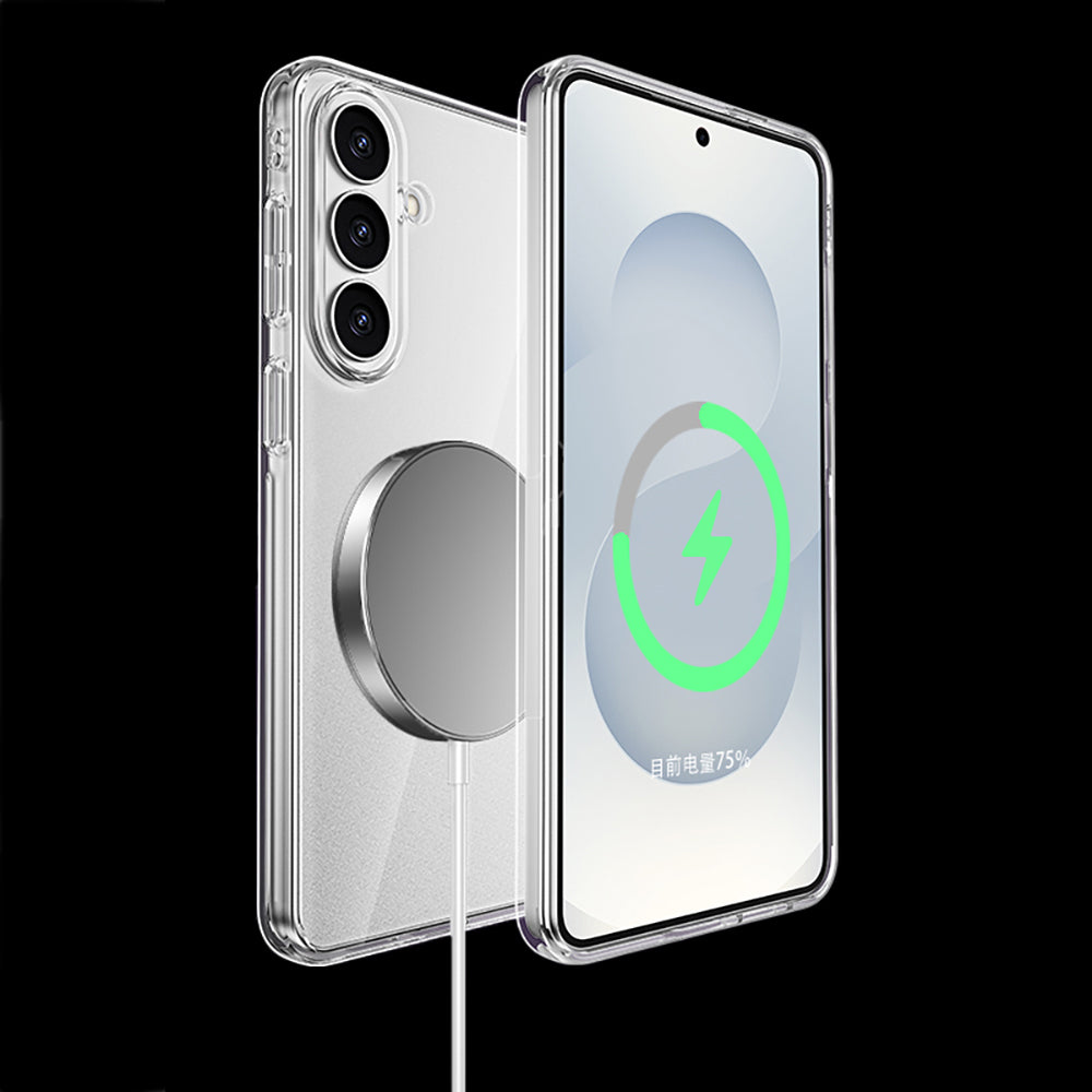 Galaxy S26 Plus Kılıf M-safe Şarj Özellikli Transparan Sert PC Wlons Pita Kılıf