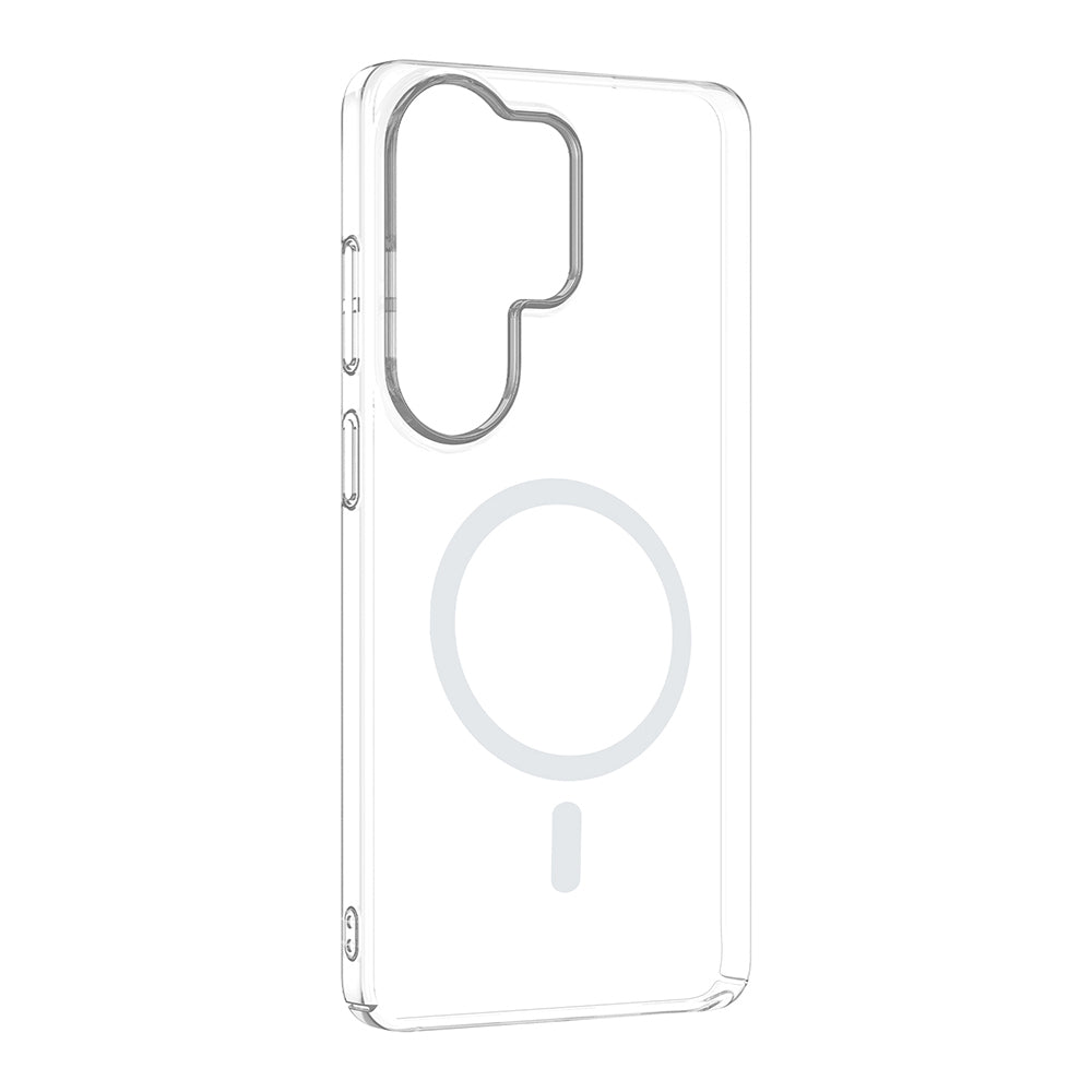Galaxy S26 Ultra Kamera Korumalı M-Safe Şarj Özellikli Şeffaf Zore London Sert PC Kılıf
