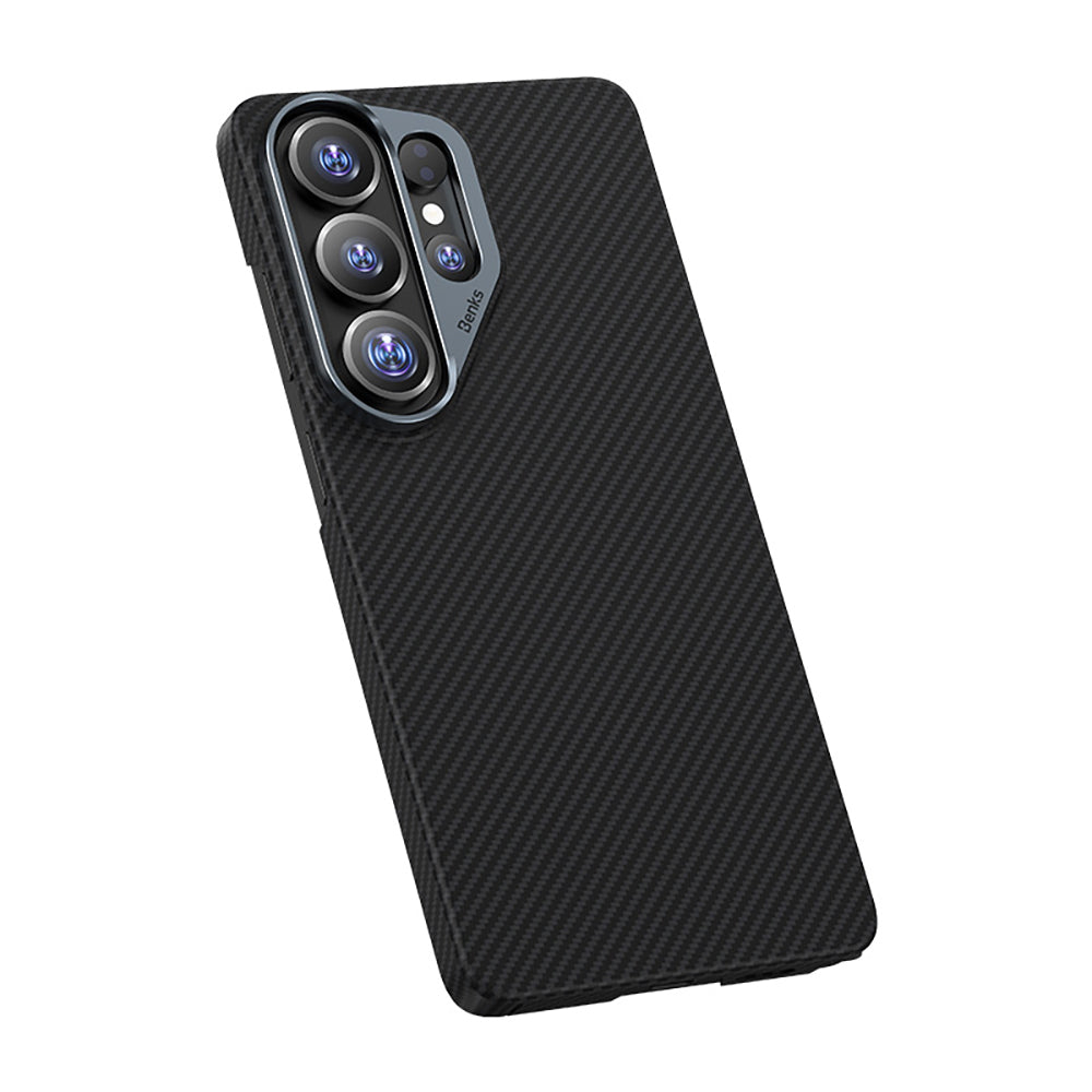 Galaxy S26 Ultra Kılıf Benks M-safe Şarj Özellikli Magnetik ArmorAir 600D Kevlar Karbon Fiber Kılıf