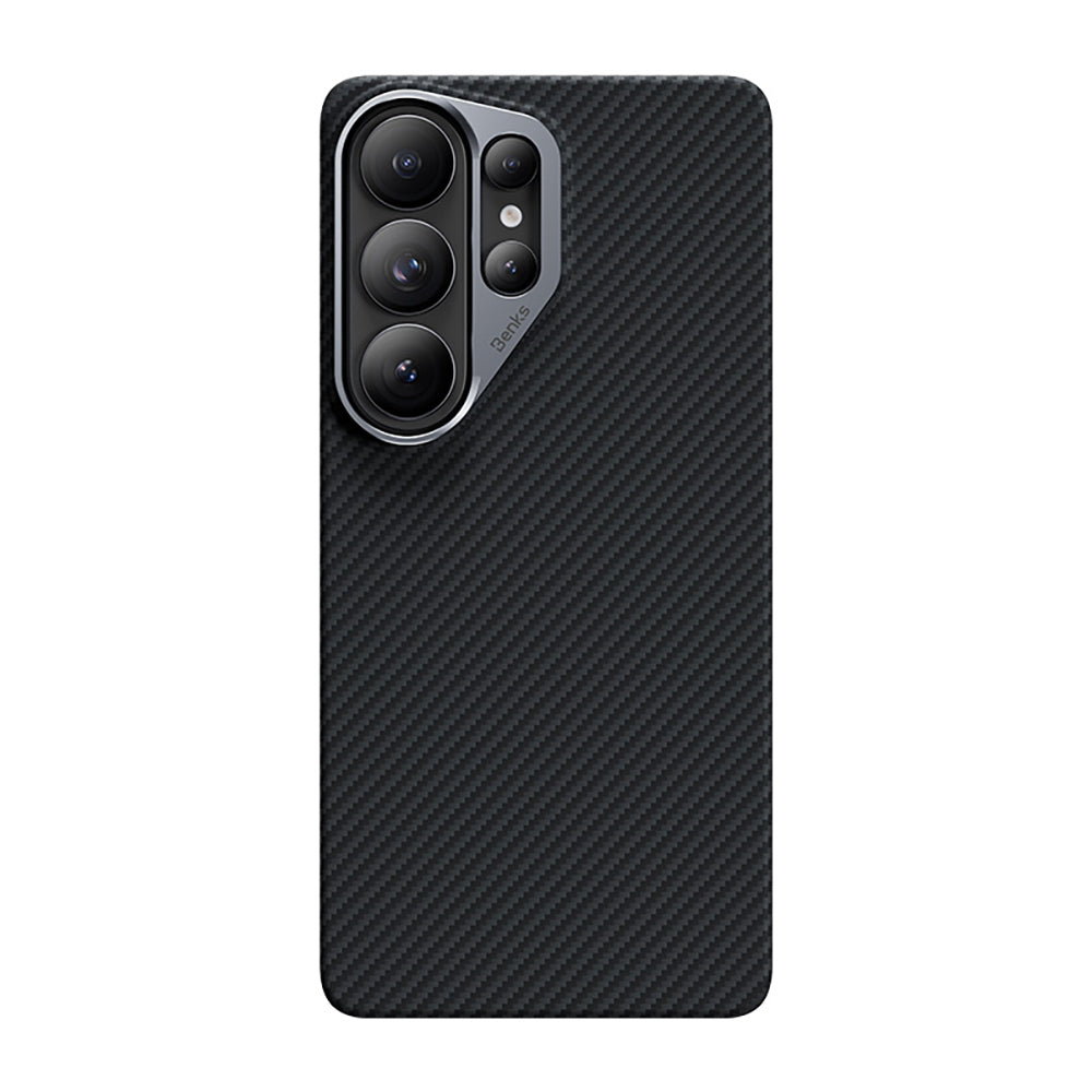 Galaxy S26 Ultra Kılıf Benks M-safe Şarj Özellikli Magnetik ArmorAir 600D Kevlar Karbon Fiber Kılıf