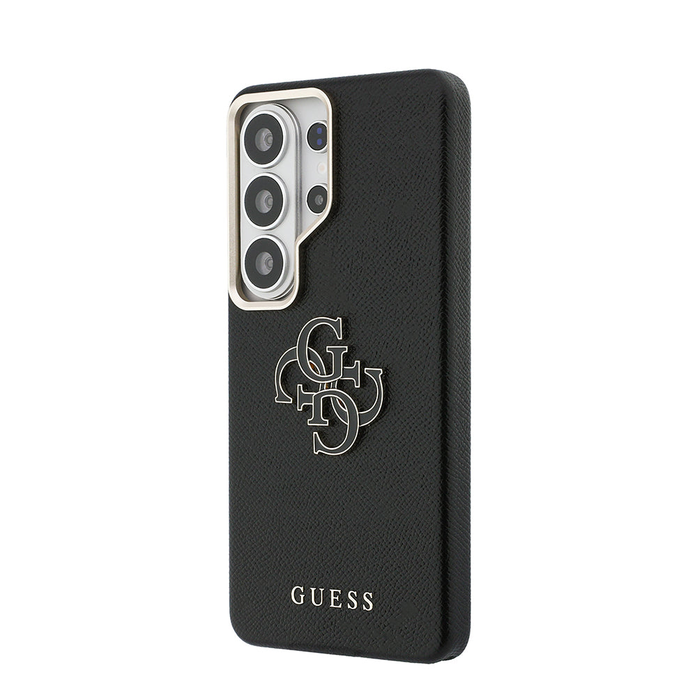 Galaxy S26 Ultra Kılıf Guess Orijinal Lisanslı Grained Yazı ve 4G Büyük Metal Logolu Kılıf