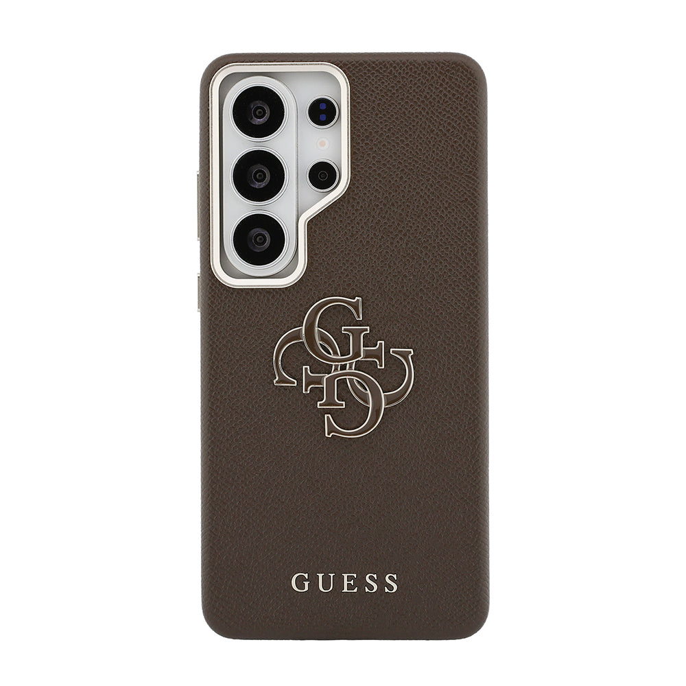 Galaxy S26 Ultra Kılıf Guess Orijinal Lisanslı Grained Yazı ve 4G Büyük Metal Logolu Kılıf