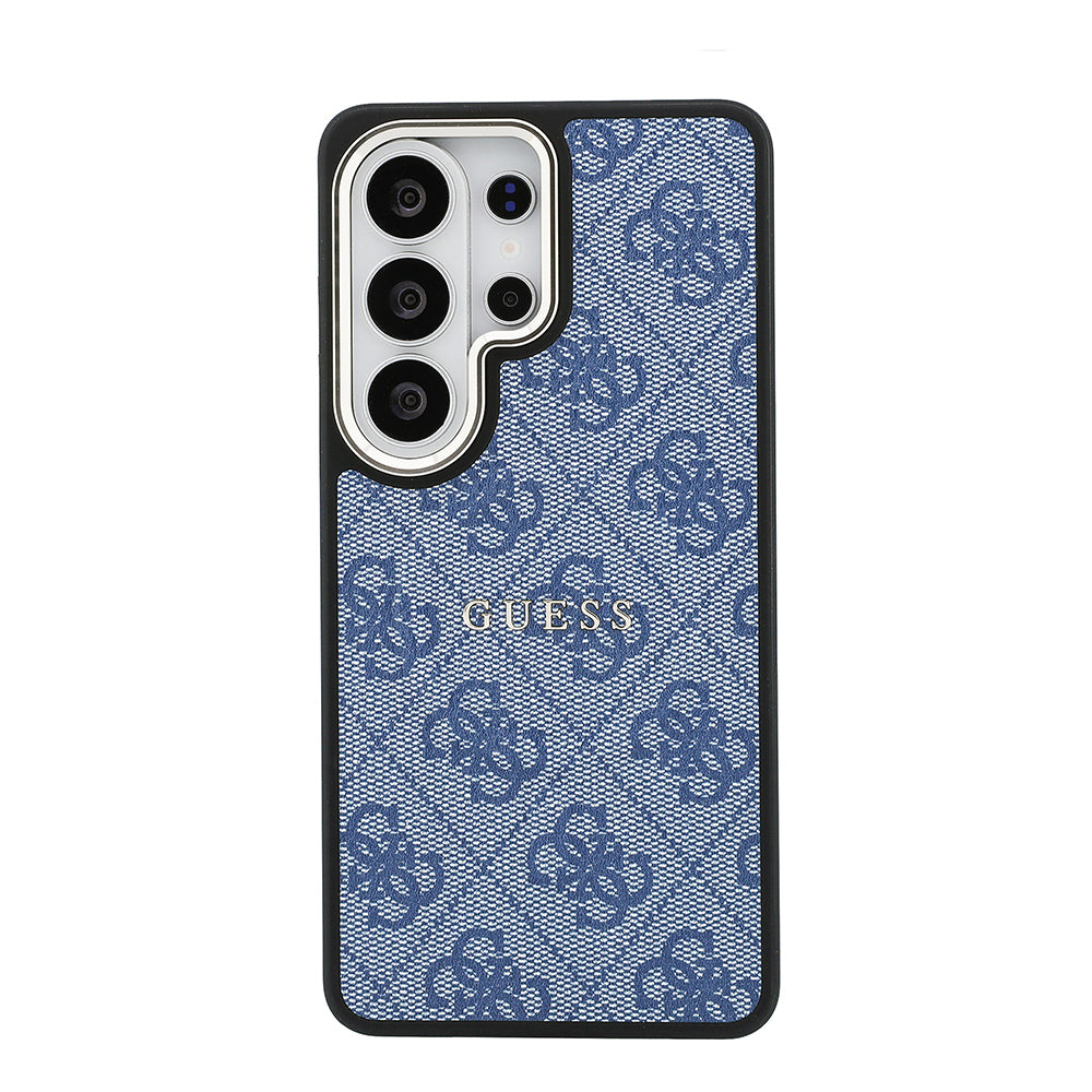 Galaxy S26 Ultra Kılıf Guess Orijinal Lisanslı M-safe Şarj Özellikli Metal Kamera Çerçeveli PU Deri 4G Desenli Yazı Logolu Kılıf
