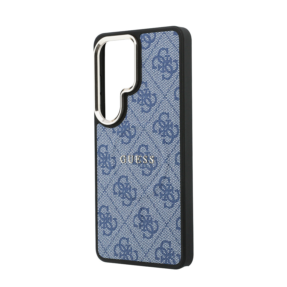 Galaxy S26 Ultra Kılıf Guess Orijinal Lisanslı M-safe Şarj Özellikli Metal Kamera Çerçeveli PU Deri 4G Desenli Yazı Logolu Kılıf