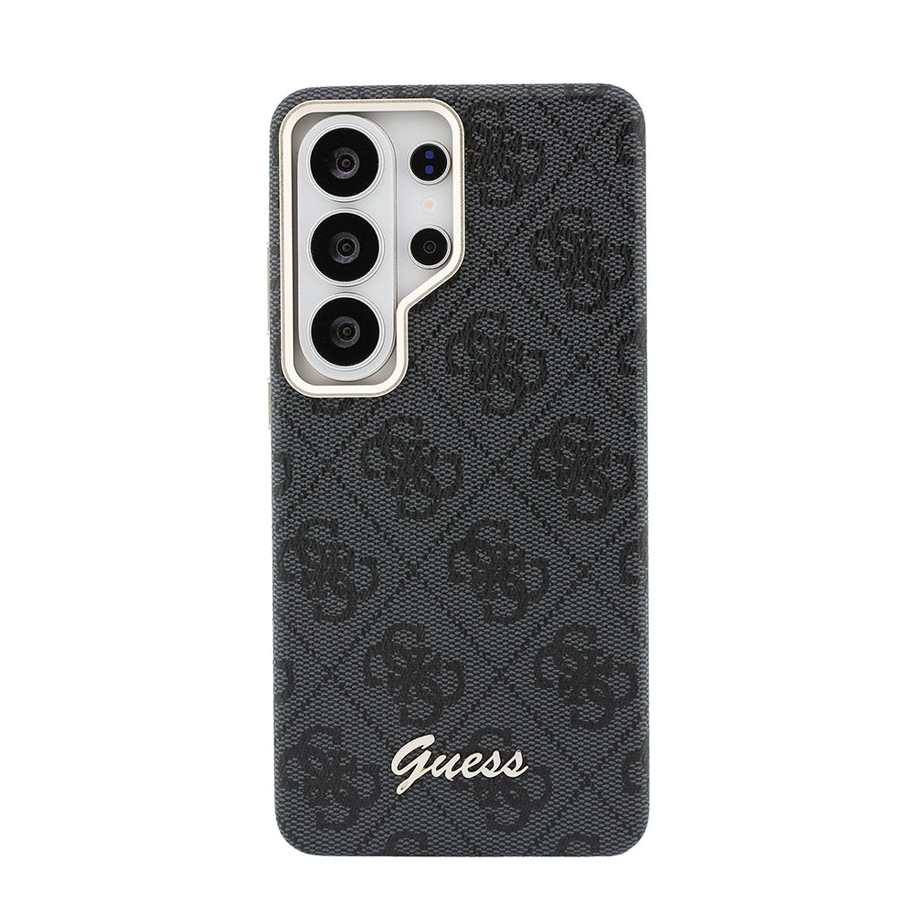 Galaxy S26 Ultra Kılıf Guess Orijinal Lisanslı M-safe Şarj Özellikli Script Yazı Logolu 4G Desenli Kılıf