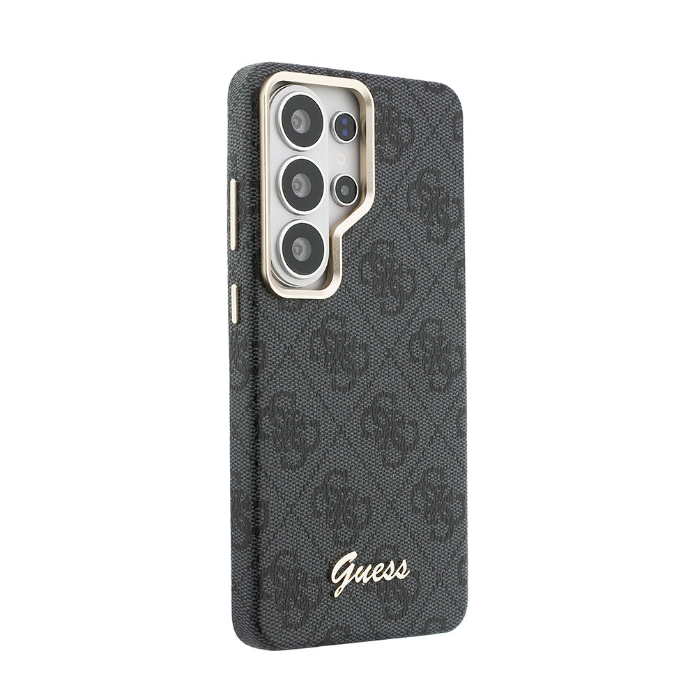 Galaxy S26 Ultra Kılıf Guess Orijinal Lisanslı M-safe Şarj Özellikli Script Yazı Logolu 4G Desenli Kılıf