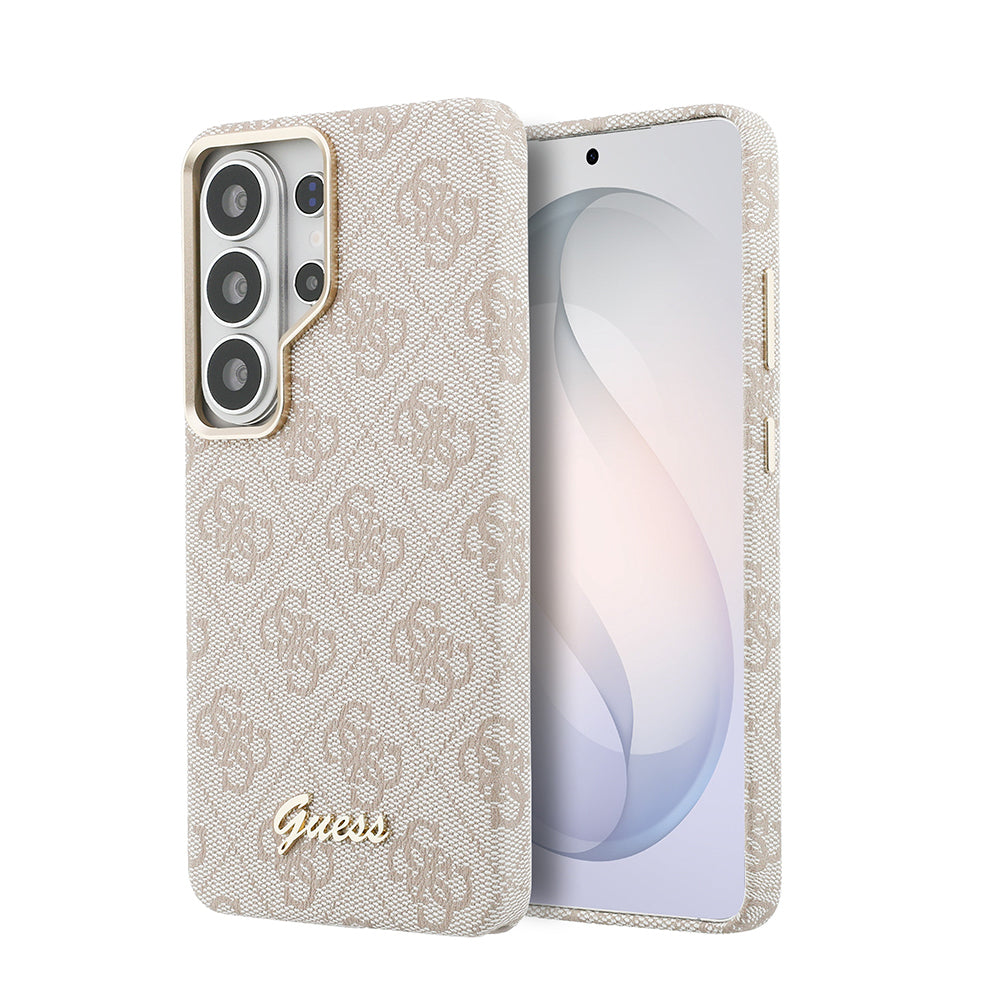 Galaxy S26 Ultra Kılıf Guess Orijinal Lisanslı M-safe Şarj Özellikli Script Yazı Logolu 4G Desenli Kılıf