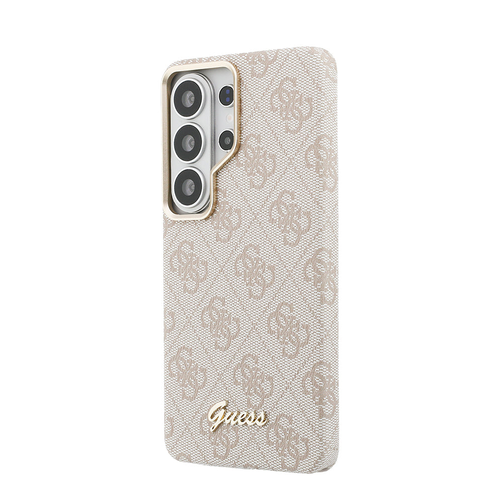Galaxy S26 Ultra Kılıf Guess Orijinal Lisanslı M-safe Şarj Özellikli Script Yazı Logolu 4G Desenli Kılıf
