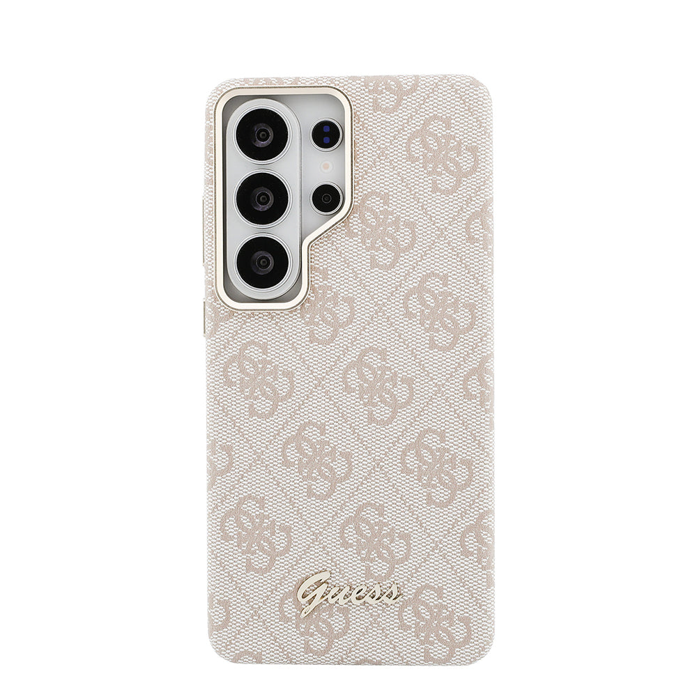 Galaxy S26 Ultra Kılıf Guess Orijinal Lisanslı M-safe Şarj Özellikli Script Yazı Logolu 4G Desenli Kılıf