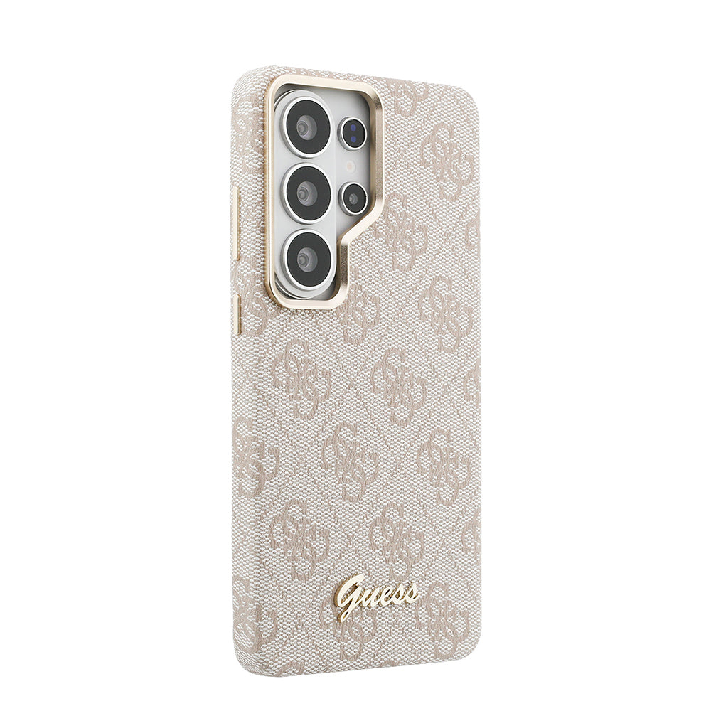 Galaxy S26 Ultra Kılıf Guess Orijinal Lisanslı M-safe Şarj Özellikli Script Yazı Logolu 4G Desenli Kılıf