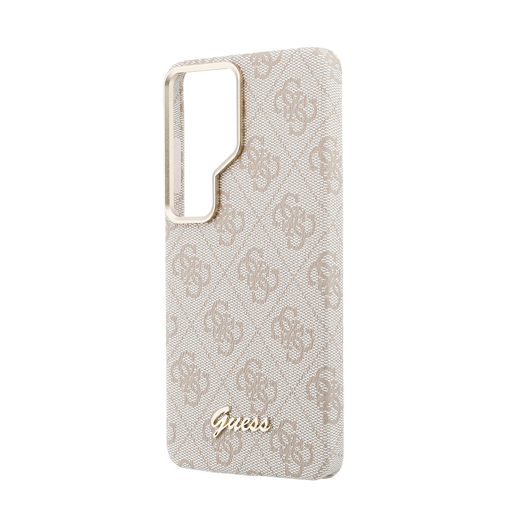 Galaxy S26 Ultra Kılıf Guess Orijinal Lisanslı M-safe Şarj Özellikli Script Yazı Logolu 4G Desenli Kılıf