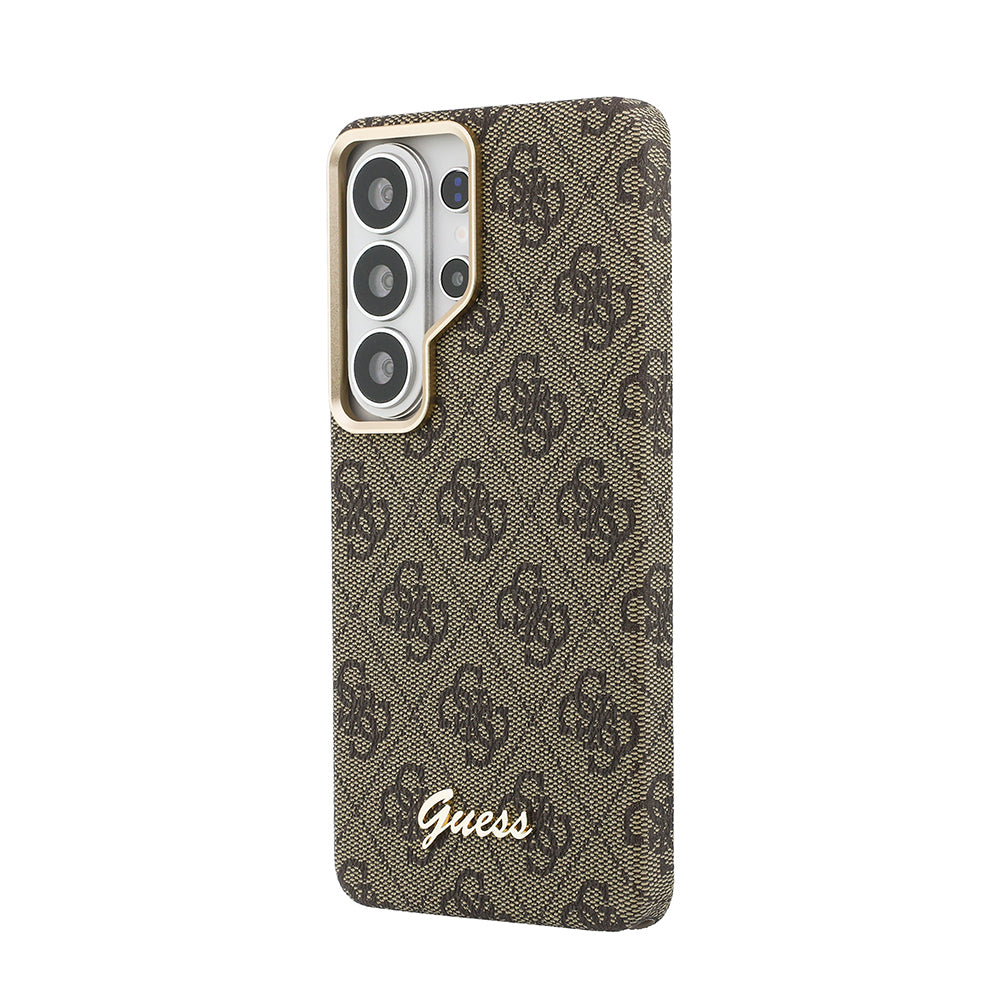 Galaxy S26 Ultra Kılıf Guess Orijinal Lisanslı M-safe Şarj Özellikli Script Yazı Logolu 4G Desenli Kılıf