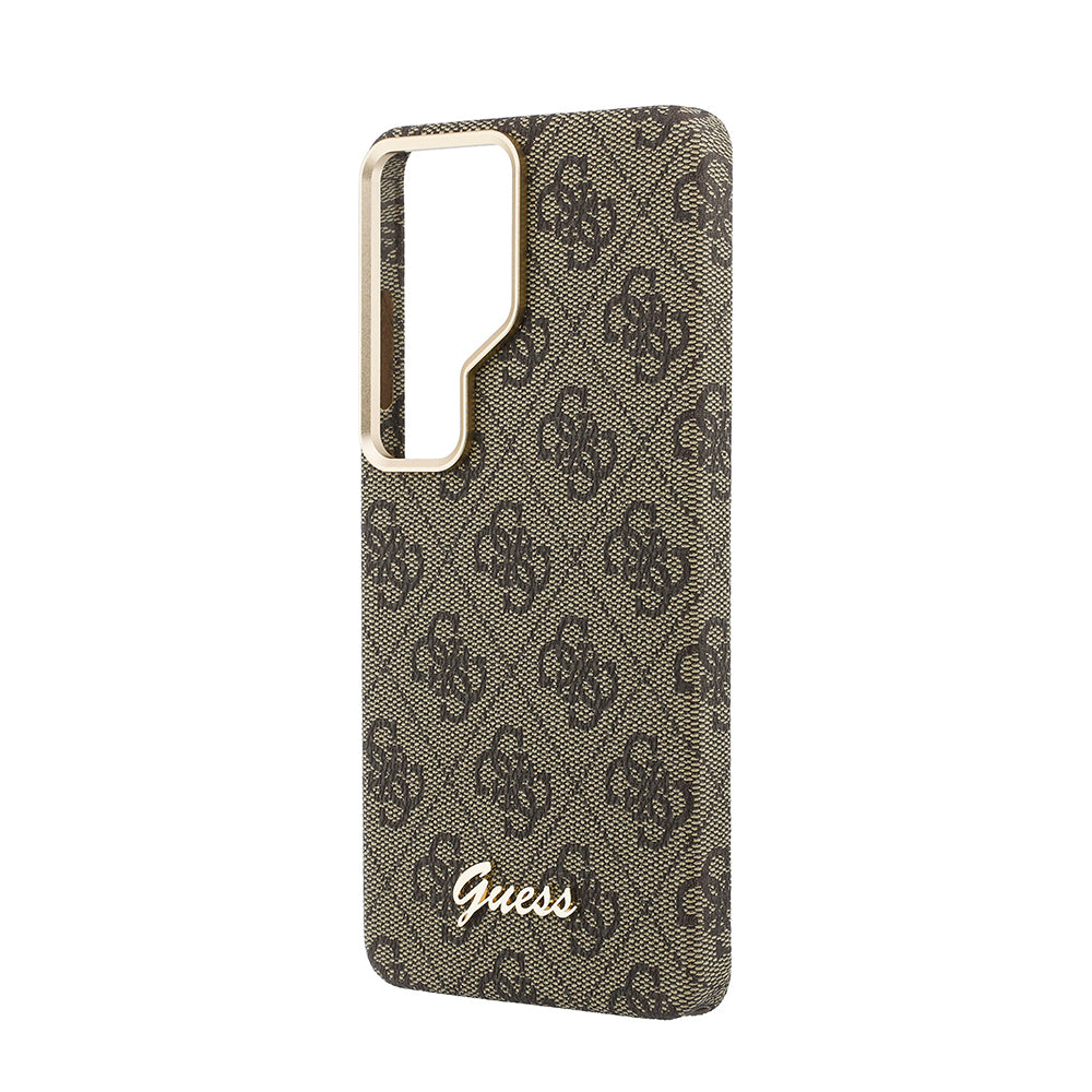 Galaxy S26 Ultra Kılıf Guess Orijinal Lisanslı M-safe Şarj Özellikli Script Yazı Logolu 4G Desenli Kılıf