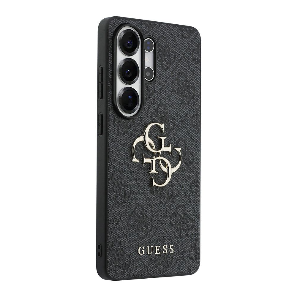 Galaxy S26 Ultra Kılıf Guess Orijinal Lisanslı PU Deri Büyük Metal Logo Dizaynlı Kılıf