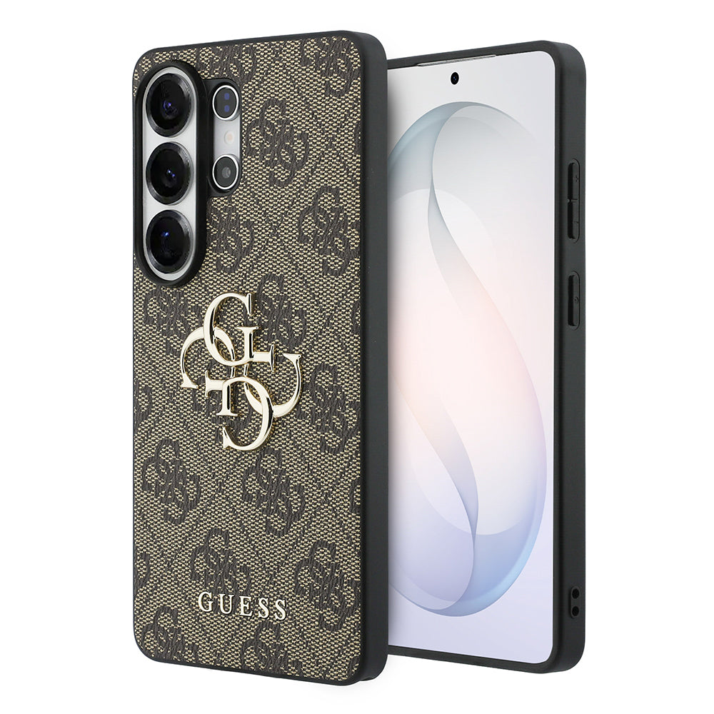 Galaxy S26 Ultra Kılıf Guess Orijinal Lisanslı PU Deri Büyük Metal Logo Dizaynlı Kılıf