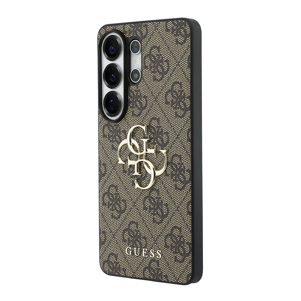 Galaxy S26 Ultra Kılıf Guess Orijinal Lisanslı PU Deri Büyük Metal Logo Dizaynlı Kılıf