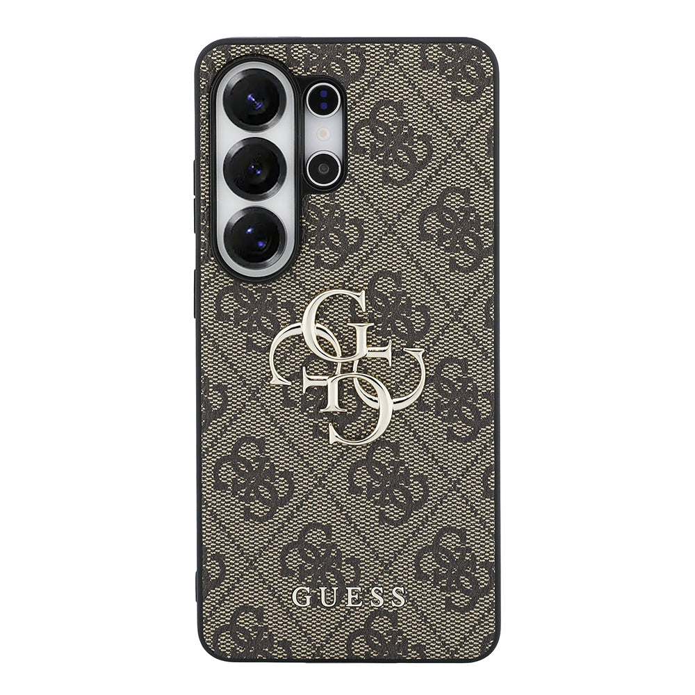 Galaxy S26 Ultra Kılıf Guess Orijinal Lisanslı PU Deri Büyük Metal Logo Dizaynlı Kılıf