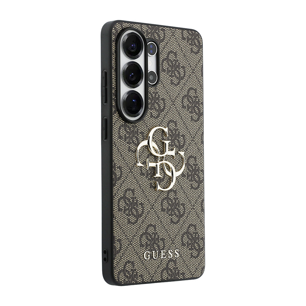 Galaxy S26 Ultra Kılıf Guess Orijinal Lisanslı PU Deri Büyük Metal Logo Dizaynlı Kılıf