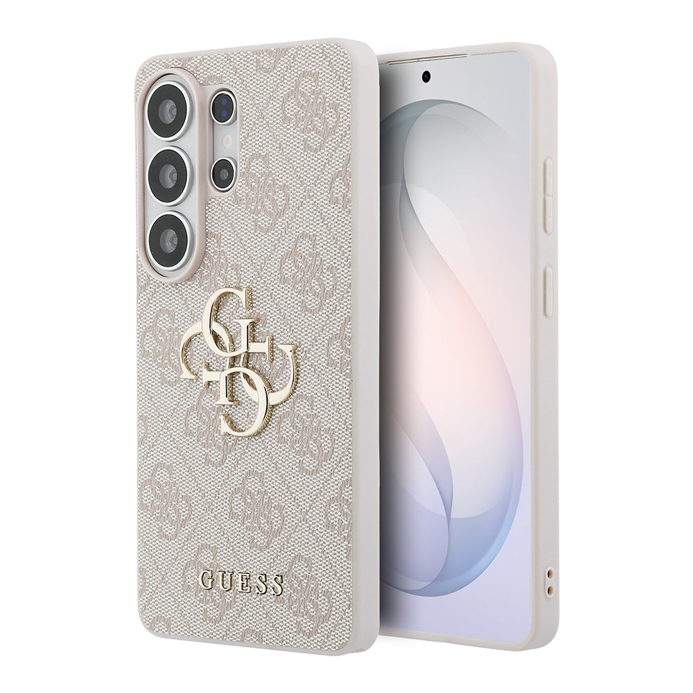 Galaxy S26 Ultra Kılıf Guess Orijinal Lisanslı PU Deri Büyük Metal Logo Dizaynlı Kılıf