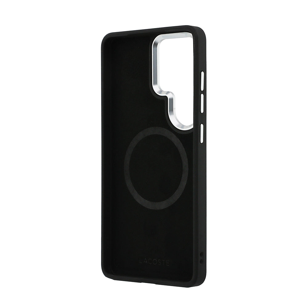 Galaxy S26 Ultra Kılıf Lacoste Orijinal Lisanslı PU Pike Desenli Arka Yüzey İkonik Timsah Metal Logolu Kılıf