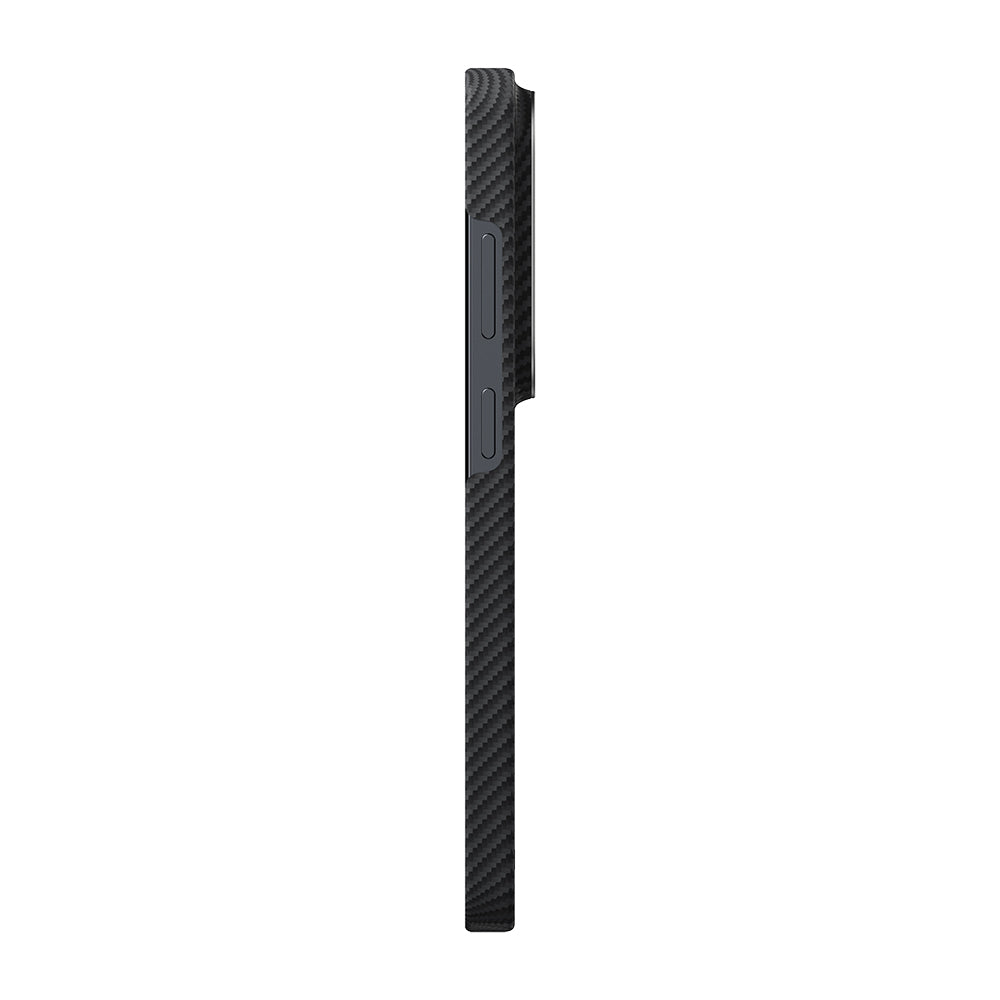Galaxy S26 Ultra Kılıf M-safe Şarj Özellikli 600D Aramid Karbon Fiber Pitaka Ultra-Slim Classic Serisi Black-Grey Twill Kılıf
