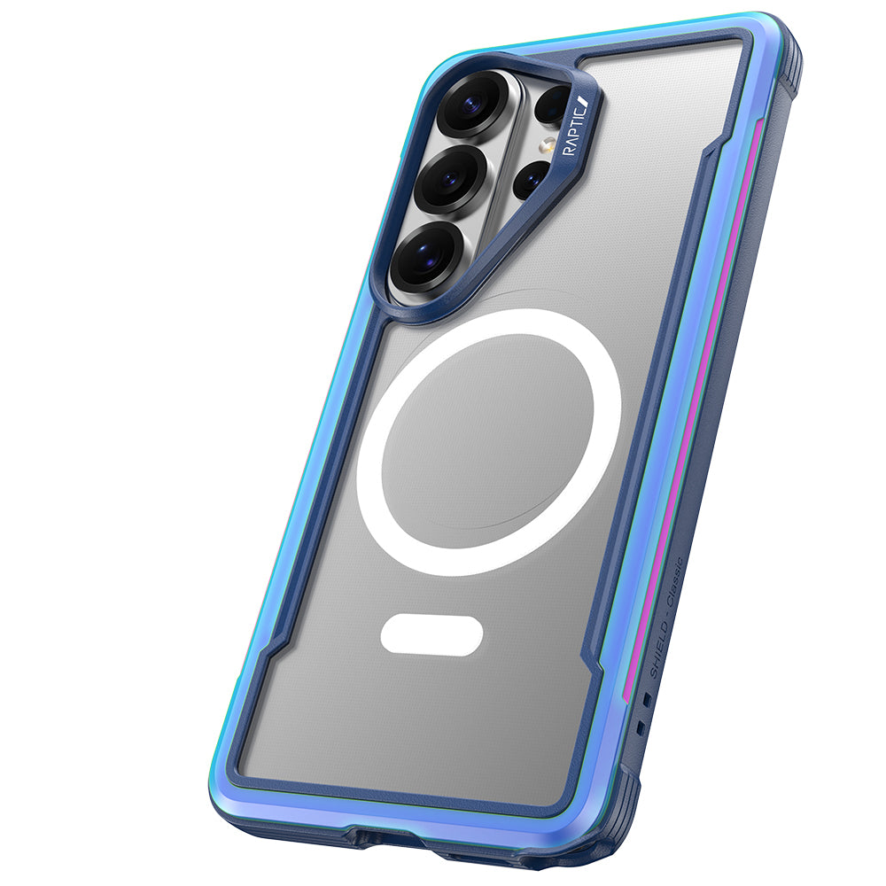 Galaxy S26 Ultra Kılıf M-safe Şarj Özellikli Airbagli Raptic Shield Serisi Şeffaf Arka Yüzey Kılıf