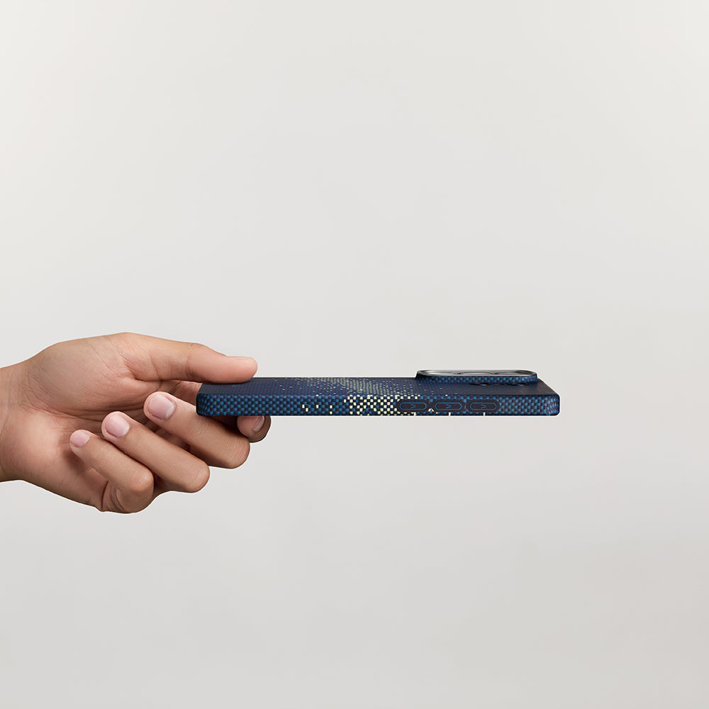 Galaxy S26 Ultra Kılıf M-safe Şarj Özellikli Aramid Karbon Fiber Pitaka Tactile Woven Starpeak Edge Serisi Milky Way Galaxy Kılıf